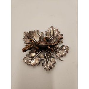 Stephen Dweck Alligator Brooch Pin Signed 925 Sterling Silver Vtg Estate